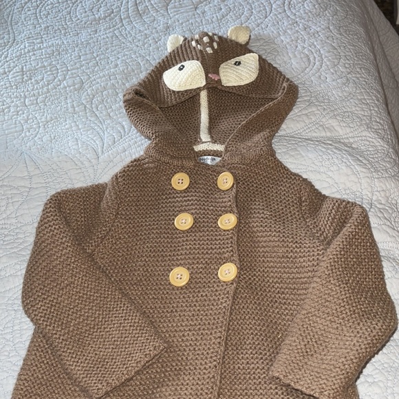 Mini Boden 6-12 MONTHS Deer hooded sweater. Excellent condition. - Picture 8 of 12